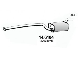 ASSO 14.6104 vidurinis duslintuvas 
 Išmetimo sistema -> Duslintuvas
1303456, 1349857, 1364100, 30636975