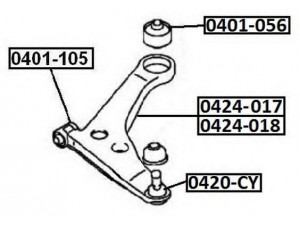 ASVA 0424-017 vikšro valdymo svirtis
MR961392