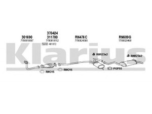 KLARIUS 720628U išmetimo sistema 
 Išmetimo sistema -> Išmetimo sistema, visa