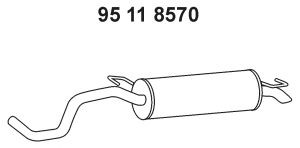 EBERSPÄCHER 95 11 8570 galinis duslintuvas 
 Išmetimo sistema -> Duslintuvas
1J5.253.609 AC, 1J5.253.609 BH
