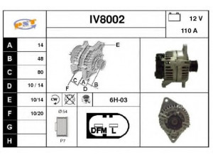 SNRA IV8002 kintamosios srovės generatorius 
 Elektros įranga -> Kint. sr. generatorius/dalys -> Kintamosios srovės generatorius
504009977, 504010576