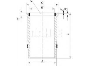 MAHLE ORIGINAL 005 WN 10 cilindro įvorė 
 Variklis -> Cilindrai/stūmokliai