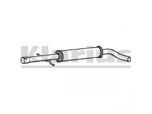KLARIUS 210523 vidurinis duslintuvas 
 Išmetimo sistema -> Duslintuvas
1J0253209, 1J0253209F, 1J0253209G