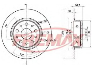 FREMAX BD-4646 stabdžių diskas 
 Stabdžių sistema -> Diskinis stabdys -> Stabdžių diskas
60814646, 82488240