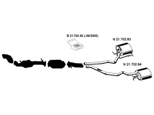 EBERSPÄCHER 212289 išmetimo sistema 
 Išmetimo sistema -> Išmetimo sistema, visa