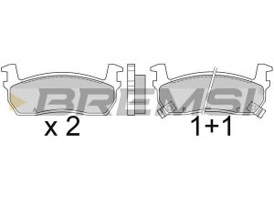 BREMSI BP2348 stabdžių trinkelių rinkinys, diskinis stabdys 
 Techninės priežiūros dalys -> Papildomas remontas
4106001B90, 4106001B91, 4106004B25