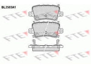 FTE BL2503A1 stabdžių trinkelių rinkinys, diskinis stabdys 
 Techninės priežiūros dalys -> Papildomas remontas
43022-SMG-E00, 43022-SMG-E01, 43224-SMG-E01