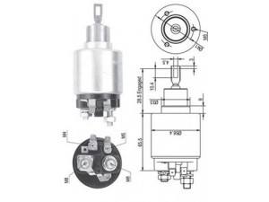 MAGNETI MARELLI 940113050133 solenoidinis jungiklis, starteris
