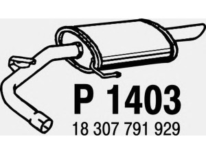 FENNO P1403 galinis duslintuvas 
 Išmetimo sistema -> Duslintuvas
18307791929