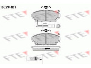 FTE BL2341B1 stabdžių trinkelių rinkinys, diskinis stabdys 
 Techninės priežiūros dalys -> Papildomas remontas
45022-SG9-V00, 673-214-26/1437-NIR