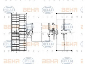 HELLA 8EW 009 100-621 vidaus pūtiklis 
 Šildymas / vėdinimas -> Orpūtė/dalys
000 830 82 08, A 000 830 82 08