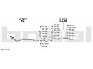 BOSAL 058.370.56 išmetimo sistema 
 Išmetimo sistema -> Išmetimo sistema, visa