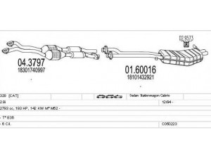 MTS C050223007983 išmetimo sistema 
 Išmetimo sistema -> Išmetimo sistema, visa