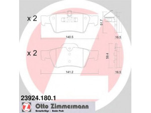 ZIMMERMANN 23924.180.1 stabdžių trinkelių rinkinys, diskinis stabdys 
 Techninės priežiūros dalys -> Papildomas remontas
004 420 5220, 164 420 1520, 164 420 1920