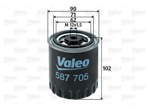 VALEO 587705 kuro filtras 
 Filtrai -> Kuro filtras
5017831, 0010922201, 0010922301