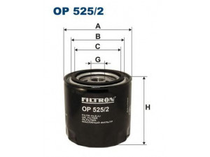 FILTRON OP525/2 alyvos filtras 
 Techninės priežiūros dalys -> Techninės priežiūros intervalai
030115561C, 030115561C, X607