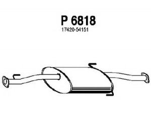 FENNO P6818 vidurinis duslintuvas 
 Išmetimo sistema -> Duslintuvas
17430-54150, 17430-54151, 17430-54160