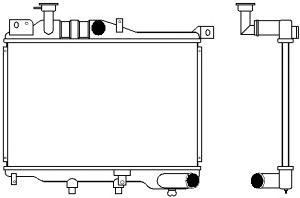 SAKURA  Automotive 1300-0101 radiatorius, variklio aušinimas
