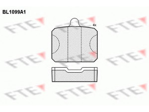 FTE BL1099A1 stabdžių trinkelių rinkinys, diskinis stabdys 
 Techninės priežiūros dalys -> Papildomas remontas
113 395 241, 113 430 282R, 113 395 241