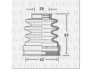 BORG & BECK BCB2771 gofruotoji membrana, kardaninis velenas 
 Ratų pavara -> Gofruotoji membrana
328788, 328788, 3287.88