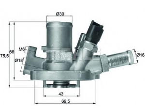 MAHLE ORIGINAL TI 151 80 termostatas, aušinimo skystis 
 Aušinimo sistema -> Termostatas/tarpiklis -> Thermostat
55215006