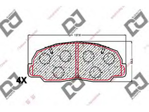 DJ PARTS BP1660 stabdžių trinkelių rinkinys, diskinis stabdys 
 Techninės priežiūros dalys -> Papildomas remontas
0449187601000, 0449187602000, 0449187603000