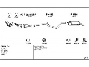 FENNO CI616 išmetimo sistema 
 Išmetimo sistema -> Išmetimo sistema, visa