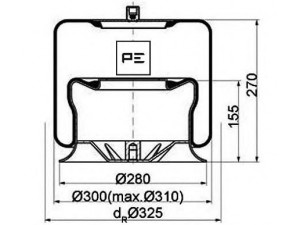 PE Automotive 084.111-75A dėklas, pneumatinė pakaba
942 320 43 21