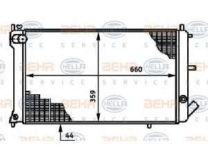 HELLA 8MK 376 719-211 radiatorius, variklio aušinimas 
 Aušinimo sistema -> Radiatorius/alyvos aušintuvas -> Radiatorius/dalys
1331.JL, 95 635 181