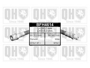 QUINTON HAZELL BFH4614 stabdžių žarnelė 
 Stabdžių sistema -> Stabdžių žarnelės
FBH 6431, 04 126 850