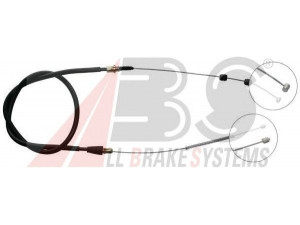 A.B.S. K15367 trosas, stovėjimo stabdys 
 Stabdžių sistema -> Valdymo svirtys/trosai
522610, 91143474