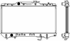 SAKURA  Automotive 1461-0206 radiatorius, variklio aušinimas