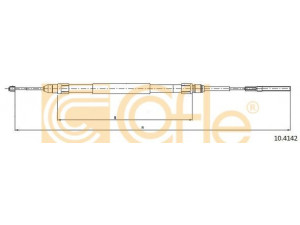 COFLE 10.4142 trosas, stovėjimo stabdys 
 Stabdžių sistema -> Valdymo svirtys/trosai
34401166237, 34411166020