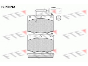 FTE BL2302A1 stabdžių trinkelių rinkinys, diskinis stabdys 
 Techninės priežiūros dalys -> Papildomas remontas
1619145, 5018905, 5018906, 6155621
