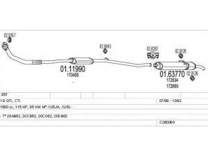 MTS C260064005940 išmetimo sistema 
 Išmetimo sistema -> Išmetimo sistema, visa