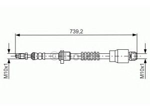 BOSCH 1 987 481 677 stabdžių žarnelė 
 Stabdžių sistema -> Stabdžių žarnelės
34 30 6 787 512