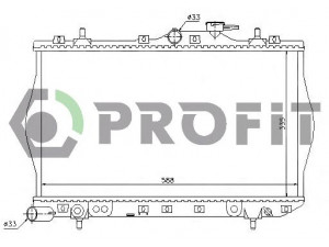 PROFIT PR 1804A3 radiatorius, variklio aušinimas 
 Aušinimo sistema -> Radiatorius/alyvos aušintuvas -> Radiatorius/dalys
2531022005, 2531022020, 2531022025