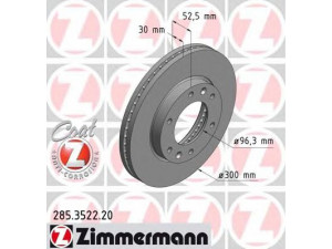 ZIMMERMANN 285.3522.20 stabdžių diskas 
 Dviratė transporto priemonės -> Stabdžių sistema -> Stabdžių diskai / priedai
51712-4H000, 51712-4H500