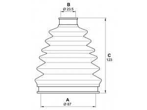 OPEN PARTS SJK7132.00 gofruotoji membrana, kardaninis velenas 
 Ratų pavara -> Gofruotoji membrana
1603197, 202435DE5, 26039984, 374309