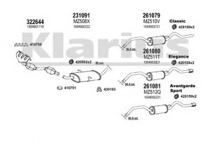 KLARIUS 600657E išmetimo sistema 
 Išmetimo sistema -> Išmetimo sistema, visa