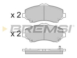 BREMSI BP3396 stabdžių trinkelių rinkinys, diskinis stabdys 
 Techninės priežiūros dalys -> Papildomas remontas
68003701AA, 68003701AB, 68029263AA