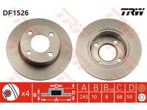 TRW DF1526 stabdžių diskas 
 Dviratė transporto priemonės -> Stabdžių sistema -> Stabdžių diskai / priedai
443615601