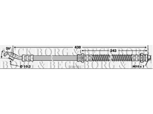 BORG & BECK BBH6817 stabdžių žarnelė 
 Stabdžių sistema -> Stabdžių žarnelės
MB857426, MR129799