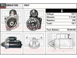 DELCO REMY DRS4700 starteris 
 Elektros įranga -> Starterio sistema -> Starteris
46 231 601, 59 967 71, 59 973 09