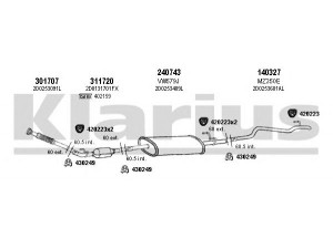 KLARIUS 930882E išmetimo sistema 
 Išmetimo sistema -> Išmetimo sistema, visa