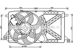 AVA QUALITY COOLING FD7544 ventiliatorius, radiatoriaus 
 Aušinimo sistema -> Oro aušinimas
1370891, 1406296, 1431172, 6C118C607AD