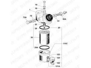 DELPHI 6260B646B kuro filtras 
 Techninės priežiūros dalys -> Papildomas remontas
95637749, 1901.43