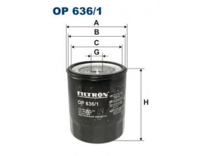 FILTRON OP636/1 alyvos filtras 
 Filtrai -> Alyvos filtras
4303362, 5132110180, 5132110240