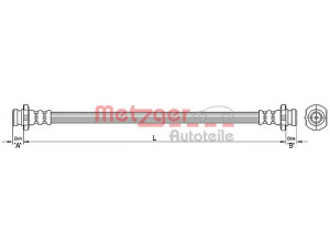 METZGER 4110393 stabdžių žarnelė 
 Stabdžių sistema -> Stabdžių žarnelės
46214-AX600