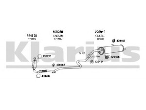 KLARIUS 180729E išmetimo sistema 
 Išmetimo sistema -> Išmetimo sistema, visa